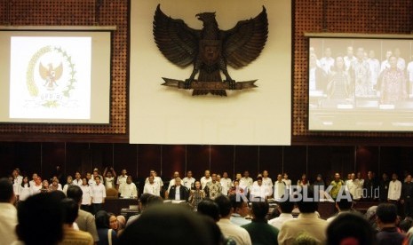 Sidang Paripurna DPD RI di Kompleks Parlemen, Senayan, Senin (3/4).