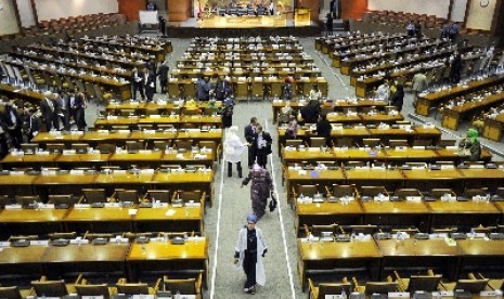 Sidang Paripurna DPR-RI di Gedung Parlemen Senayan, Jakarta.