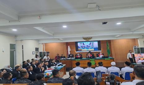 Sidang perdana PK yang diajukan oleh enam terpidana kasus Vina digelar di Pengadilan Negeri Cirebon, Rabu (4/9/2024). 