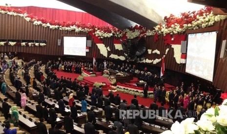 Sidang Tahunan MPR, DPR dan DPR di Komplek Parlemen, Senayan, Jakarta pada Rabu (16/8).