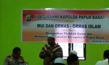  Silaturahmi MUI Papua Barat dan ormas-ormas Islam Papua Barat serta Kapolda Papua Barat, di Aula kantor MUI Papua Barat, Senin (6/2). 