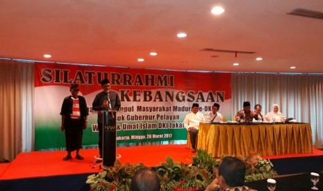 Silaturrahmi Kebangsaan bersama Para Khatib dan Simpul Masyarakat Madura se-DKI untuk Gubernur DKI Pelayan Warga dan Umat Islam DKI di Nam Center Hotel Kemayoran, Jakarta Pusat, Ahad (26/3)