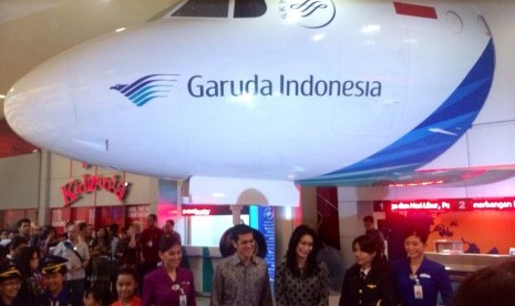 Simulator pesawat Garuda Indonesia di KidZania Jakarta yang diresmikan Kamis (11/2).