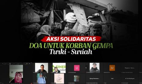 Sinergi Foundation menggelar doa bersama untuk para korban gempa yang terjadi di Turki dan Suriah. Doa bersama tersebut dilakukan sebagai bentuk aksi solidaritas sesama umat muslim terhadap bencana yang menimpa sejak 6 Februari lalu. dalam kesempatan tersebut hadir seorang Warga Negara Indonesia (WNI), Ira Amiroh A, yang tinggal di Turki tepatnya di Kota Malatya menginformasikan kondisi yang terjadi di Turki.