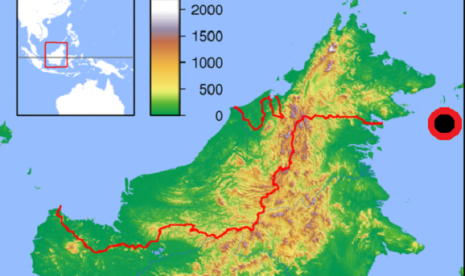 Sipadan and Ligitan islands sit on red-black area (map)