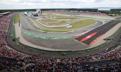 Sirkuit Hockenheim saat menggelar balapan F1 GP Jerman pada July 2016.