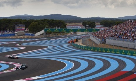 Sirkuit Paul Ricard di Le Castellet, Prancis, tempat balapan GP Prancis akhir pekan ini. 