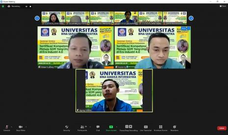 Sistem Informasi Akuntansi Universitas BSI (Bina Sarana Informatika) melaksanakan seminar online pentingnya sertifikasi kompetensi bertajuk ‘Sertifikasi Kompetensi Menuju SDM Unggul di Era Industri 4.0’. 