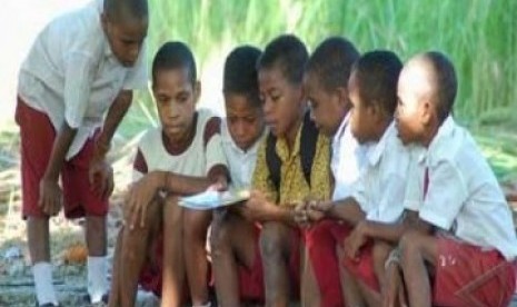 Siswa sekolah di Papua