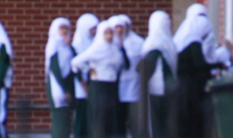 Siswa sekolah Islam di Australia.