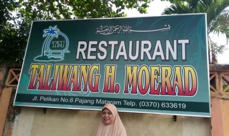 Siti Sovia, generasi kedua Restaurant Taliwang H. Moerad, Mataram, NTB. 