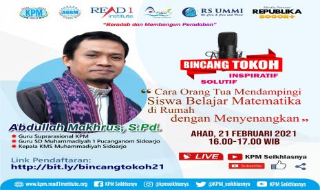 Situasi pandemi Covid-19 tak kunjung mereda mengharuskan anak-anak untuk tetap belajar di rumah. Kondisi ini menuntut orang tua untuk berstrategi agar menjaga mutu dan kualitas pembelajaran, salah satunya adalah mendampingi anak ketika belajar Matematika yang menyenangkan. 