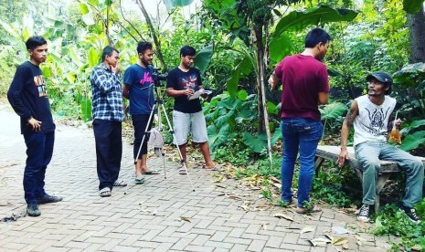 Situasi syuting film pendek Deni Creator.