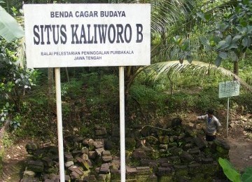 Situs Kaliworo terancam punah jika banjir lahar dingin sewaktu-waktu terjadi. 