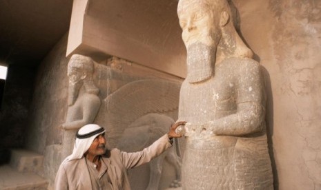 Situs Kota Asiria kuno, Nimrud yang terletak di Irak utara, dihancurkan ISIS.