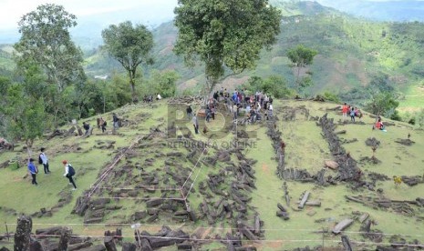   Situs Megalitikum Gunung Padang di daerah Cianjur, Jawa Barat. (Republika/Edi Yusuf)