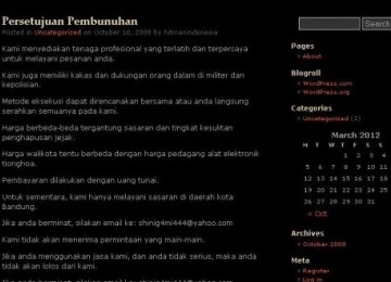 Situs penyedia jasa pembunuh bayaran.