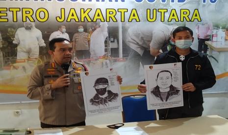 Sketsa pelaku penembakan di Kelapa Gading, Jakarta Utara pada Jumat (14/8).