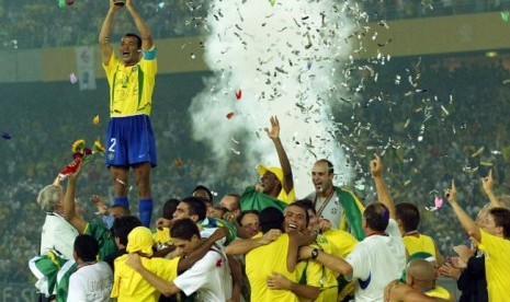 Skuat Brasil saat menjuarai Piala Dunia 2002.