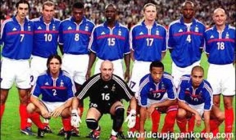 Skuat Timnas Prancis di Piala Dunia 2002.