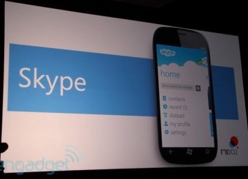 Skype salah satu fitur utama WP 8