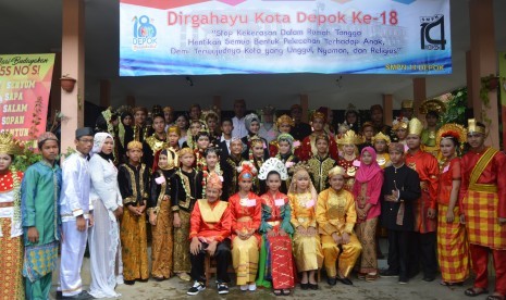 SMPN 14 Depok menggelar acara 'Stop kekerasan dalam rumah tangga, hentikan semua bentuk pelecehan terhadap anak demi terwujudnya kota yang unggul, nyaman, dan religius',