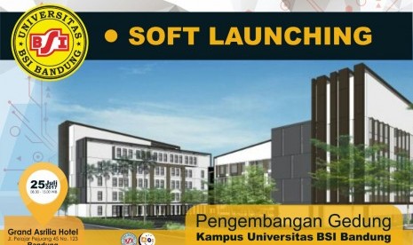 Soft launching Kampus baru BSI Bandung digelar di Bandung, Selasa (25/7).