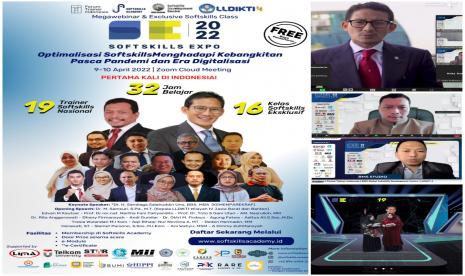 Soft skills Expo 2022 event pertama kali di Indonesia, sukses memecahkan rekor. Yakni, dengan menghadirkan 19 trainer softskills nasional dalam Megawebinar & Exclusive Soft skills Class selama dua hari berturut-turut, Sabtu-Ahad(9-10/4/2022). 