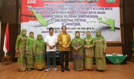 Sosialisasi Empat Pilar kepada ratusan anggota Muslimat NU, Jakarta, Rabu (3/4).