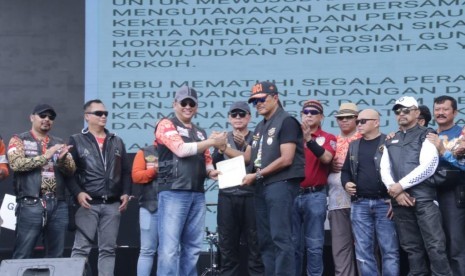 Sosialisasi Empat Pilar MPR RI dalam Riding Kebangsaan dan Grand Final Lomba Cerdas Cermat Empat Pilar MPR RI, di Komplek MPR RI, Jakarta, Ahad (23/2).