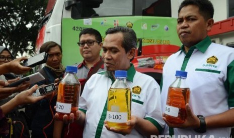 Sosialisasi pemamfaatan Biodiesel (B20) di Kantor Pertamina Unit Pemasaran, Kota Bandung, Kamis (4/2).