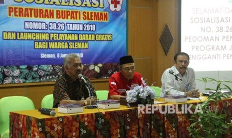 Sosialisasi Peraturan Bupati Sleman Nomor 38.26 Tahun 2018 di  Kantor Badan Kepegawaian Pendidikan dan Pelatihan Kabupaten Sleman, Rabu  (9/1).