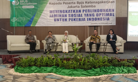 Sosialisasi PP 82 Tahun 2019 kepada peserta BPJS Ketenagakerjaan Wilayah Jakarta Salemba.