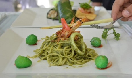 Spaghetti sambal hijau