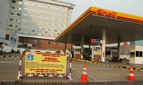 SPBU Shell di Jl Mampang Prapatan Raya, Jakarta Selatan yang sempat disegel pemprov DKI