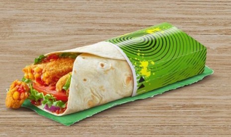 Spicy Veggie Wrap dari McDonalds.