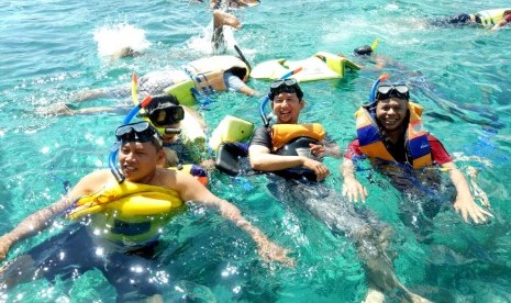 Spot snockeling di Gili Trawangan, Lombok.