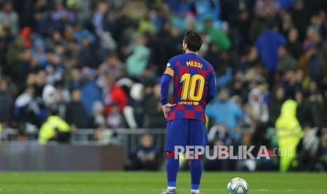 Penyerang Barcelona Lionel Messi.