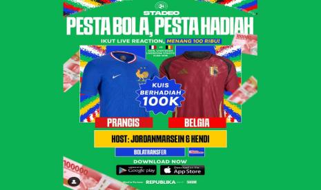 Stadeo Indonesia gelar live reaction pertandingan babak 16 besar Euro 2024 antara Prancis vs Belgia.