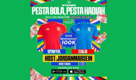 Stadeo Indonesia gelar live room pertandingan Grup B Euro 2024 antara Spanyol vs Italia, Jumat (21/6/2024) pukul 02.00 WIB.