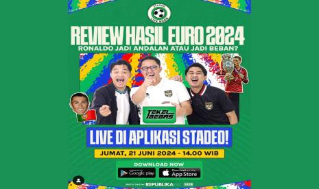 Stadeo Indonesia gelar live room review hasil Euro 2024 sejauh ini pada Jumat (21/6/2024) siang.