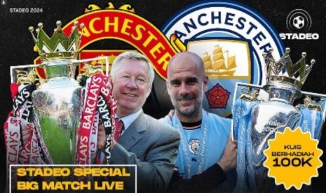 Stadeo menggelar live room prematch laga derby antara Manchester City lawan Manchester United pada Ahad (3/3/2024).