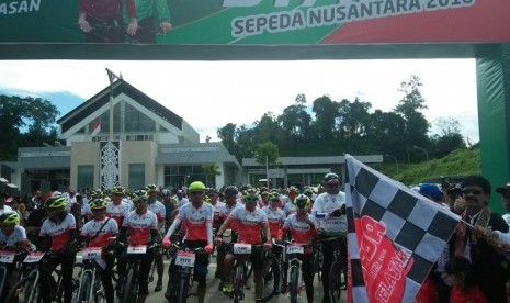 Start Jelajah Sepeda Nusantara di Entikong, Sanggau, 