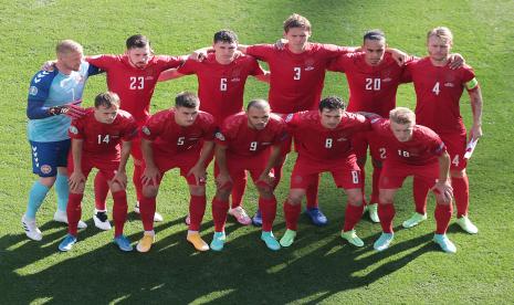 Para pemain timnas Denmark.