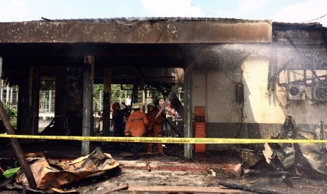 Stasiun Klender pasca kebakaran, Jumat (19/5).