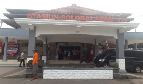 Penampakan Stasiun Solo Balapan di Kota Solo, Jawa Tengah.