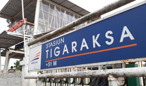 Stasiun Tigaraksa di Kabupaten Tangerang.