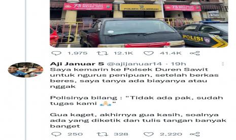 Status Aju Januar S mendapat ribuan respon setelah mengomentari status viral Rezki Achyana. 