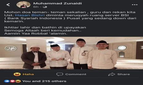 Status hoaks yang masif menyebar di berbagai kanal media sosial tentang server BSI diruqyah.