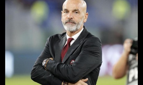 Pelatih AC Milan, Stefano Pioli.